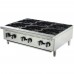 Migali C-HP-6-36 36" Gas Countertop 6 Burner Hot Plate - 140,000 BTU