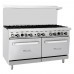 Migali C-RO10-NG 60" Natural Gas 10 Burner Range with 2 Oven - 305,000 BTU