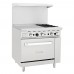 Migali C-RO2-24GL-LP 36" Liquid Propane 2 Burner Range with Oven with 24" Griddle - 121,000 BTU