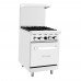 Migali C-RO4-NG 24" Natural Gas 4 Burner Range with Oven - 124,000 BTU
