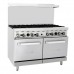 Migali C-RO8-LP 48" Liquid Propane 8 Burner Range with 2 Oven - 211,000 BTU