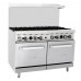 Migali C-RO8-NG 48" Natural Gas 8 Burner Range with 2 Oven - 277,000 BTU