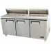 Migali C-SP72-18-HC 72" Standard Top Bain Marie Sandwich Prep Refrigerator - 18 Pan