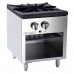 Migali C-SPS-1-18 18" Gas Countertop Two Burner Stock Pot Stove Range - 80,000 BTU