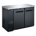 Wowcooler WBB-48 48" Swing Solid Door Back Bar Cooler, Black