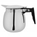 Winco CD-64 64 oz Stainless Steel Coffee Decanter with Black Handle Winco CD-64 64 oz Stainless Steel Coffee Decanter with Black Handle