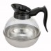 Winco CD-64K 64 oz Polycarbonate Coffee Decanter with Stainless Steel Bottom and Black Handle Winco CD-64K 64 oz Polycarbonate Coffee Decanter with Stainless Steel Bottom and Black Handle
