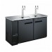 Coldline CDD-60 60" Black 4 Tap Refrigerated Direct Draw Beer Dispenser