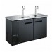 Wowcooler WDD-60 60" Black 4 Tap Refrigerated Direct Draw Beer Dispenser