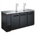Wowcooler WDD-72 72" Black 4 Tap Refrigerated Direct Draw Beer Dispenser