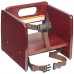 Winco CHB-703 Mahogany Wood Booster Seat with Waist and Chair Strap