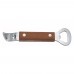 Winco CO-303 7 Wood-Handled Bottle Opener with Can Punch Winco CO-303 7 Wood-Handled Bottle Opener with Can Punch