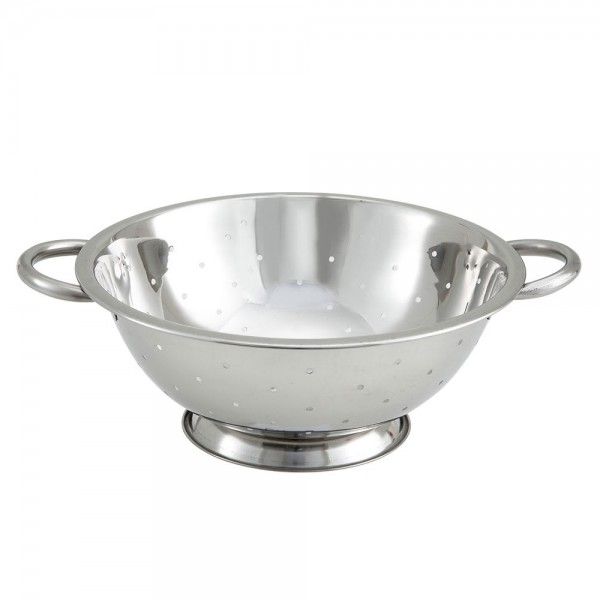 Winco COD-5 5 Qt. Stainless Steel Colander with Base and Handles Winco COD-5 5 Qt. Stainless Steel Colander with Base and Handles