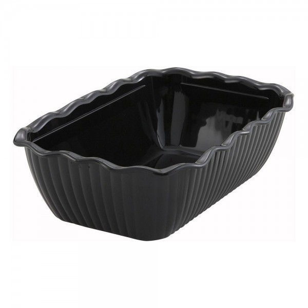 Winco CRK-10K 5 lb. Black Tulip Deli Crock Winco CRK-10K 5 lb. Black Tulip Deli Crock