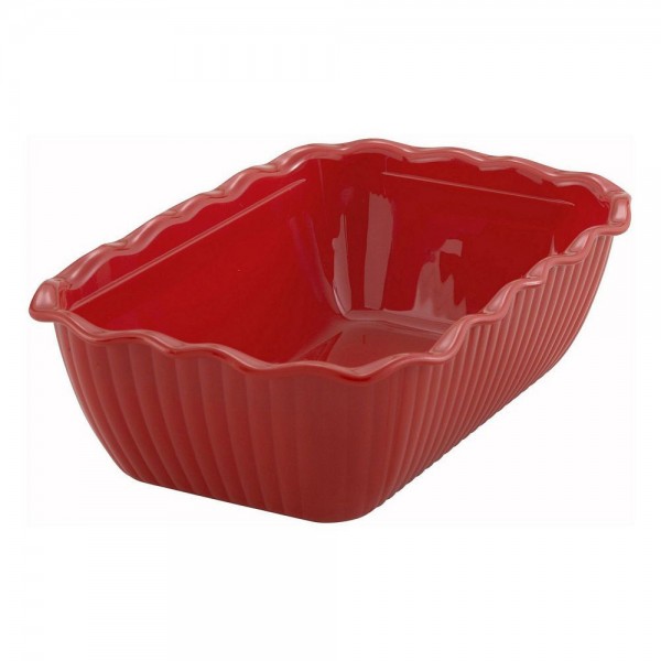 Winco CRK-10R 5 lb. Red Tulip Deli Crock Winco CRK-10R 5 lb. Red Tulip Deli Crock