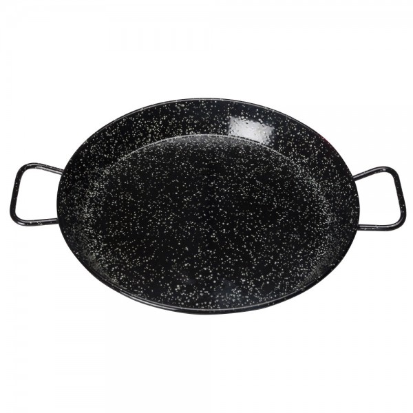 Winco CSPP-11E 11 Enameled Carbon Steel Paella Pan Winco CSPP-11E 11 Enameled Carbon Steel Paella Pan