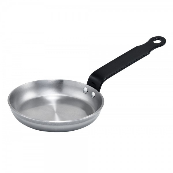 Winco CSPP-4 4-3/4 Polished Carbon Steel Paella/Blini Fry Pan Winco CSPP-4 4-3/4 Polished Carbon Steel Paella/Blini Fry Pan