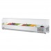 Turbo Air CTST-1800G-N E-Line 70 Clear Hood Countertop Salad Table - (9) 1/4 Size Pans