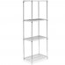 18D x 24L x 74H Chrome Wire Shelving Kit, 4-Shelf, NSF Listed