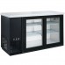 Dukers DBB60-S2 60" Two Sliding Door Bar and Beverage Cooler - 15.2 Cu. Ft.
