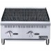 Dukers DCCB24 24" Two Burner Gas Countertop Radiant Charbroiler - 70,000 BRU