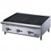 Dukers DCCB36 36" Three Burner Gas Countertop Radiant Charbroiler - 105,000 BTU