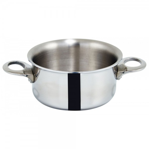 Winco DCCR-3S 3-3/4 15 oz. Tri-Ply Stainless Steel Mini Casserole Winco DCCR-3S 3-3/4 15 oz. Tri-Ply Stainless Steel Mini Casserole