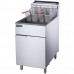 Dukers DCF5-NG 70lb. Natural Gas Floor Fryer with 5 Tube Burner - 150,000 BTU