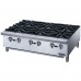 Dukers DCHPA36 36" Gas Countertop Hot Plate with 6 Burner - 168,000 BTU
