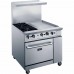 Dukers DCR36-2B24GM 36″ Commercial Gas Range, Two Open Burners, 24″ Griddle