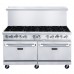 Dukers DCR60-10B 60″ Commercial Gas Range, Ten Open Burners