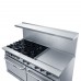 Dukers DCR60-6B24GM 60″ Commercial Gas Range, Six Open Burners, 24″ Griddle