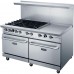 Dukers DCR60-6B24GM 60″ Commercial Gas Range, Six Open Burners, 24″ Griddle