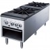 Dukers DCSP2-LP 18 Liquid Propane Gas Four Burner Double Stock Pot Range - 160,000 BTU