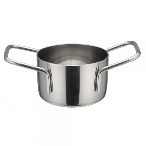 Winco DCWE-101S Stainless Steel 2-3/4 x 1-3/4 Mini Casserole Serving Dish with 2 Handles Winco DCWE-101S Stainless Steel 2-3/4 x 1-3/4 Mini Casserole Serving Dish with 2 Handles