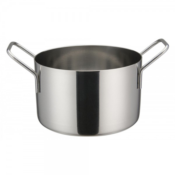 Winco DCWE-105S Stainless Steel 4-3/4 x 3 Mini Casserole Serving Dish with 2 Handles Winco DCWE-105S Stainless Steel 4-3/4 x 3 Mini Casserole Serving Dish with 2 Handles
