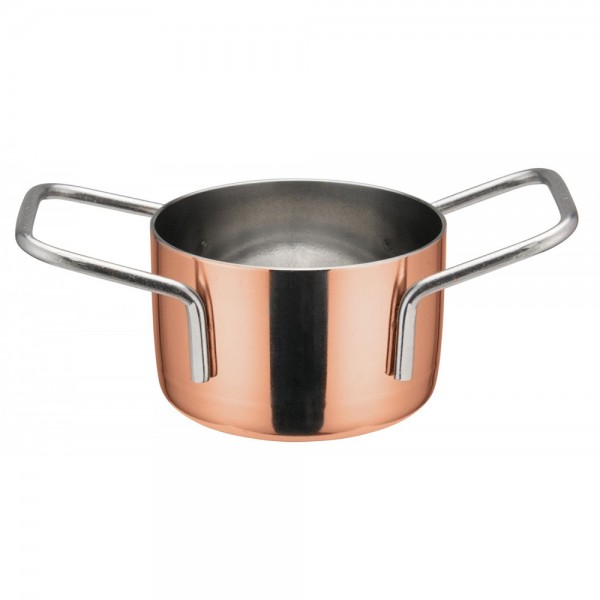 Winco DCWE-201C Copper Plated Steel 2-3/4 x 1-3/4 Mini Casserole Serving Dish with 2 Handles Winco DCWE-201C Copper Plated Steel 2-3/4 x 1-3/4 Mini Casserole Serving Dish with 2 Handles