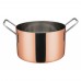 Winco DCWE-205C Copper Plated Steel 4-3/4 x 3 Mini Casserole Serving Dish with 2 Handles Winco DCWE-205C Copper Plated Steel 4-3/4 x 3 Mini Casserole Serving Dish with 2 Handles