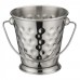 Winco DDSA-102S 3 1/2 x 3 5/8 Hammered Stainless Steel Mini Pail Winco DDSA-102S 3 1/2 x 3 5/8 Hammered Stainless Steel Mini Pail