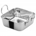 Winco DDSB-101S Stainless Steel 4-1/2 x 4-1/2 Mini Roasting Pan Serving Dish with 2 Handles Winco DDSB-101S Stainless Steel 4-1/2 x 4-1/2 Mini Roasting Pan Serving Dish with 2 Handles