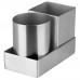 Winco DDSG-301S 2 Round & 2 Square Stainless Steel Sugar Packet Holder Set