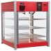 Winco EDM-1PT 24 Red Two Door Countertop Heated Display Merchandiser - 120V