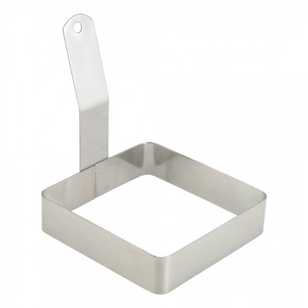 Winco EGRS-44 4 Square Stainless Steel Egg Ring with Handle Winco EGRS-44 4 Square Stainless Steel Egg Ring with Handle