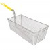 Winco FB-40 Stainless Steel Fry Basket with Yellow Handle