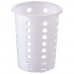 Winco FC-PL White Plastic Perforated Flatware Cylinder Winco FC-PL White Plastic Perforated Flatware Cylinder