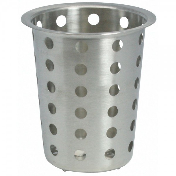 Winco FC-SS Silver Stainless Steel Perforated Flatware Cylinder Winco FC-SS Silver Stainless Steel Perforated Flatware Cylinder