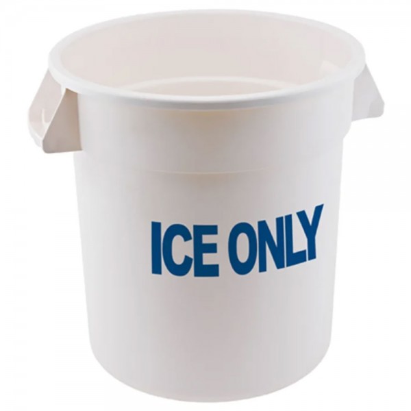 Winco FCW-10ICE 10 Gallon White Polyethylene ICE ONLY Container Winco FCW-10ICE 10 Gallon White Polyethylene ICE ONLY Container