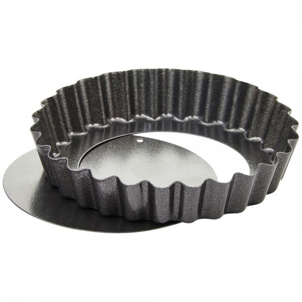 Winco FQP-4 4 Tart Quiche Pan Non-Stick Carbon Steel with Removable Bottom Winco FQP-4 4 Tart Quiche Pan Non-Stick Carbon Steel with Removable Bottom