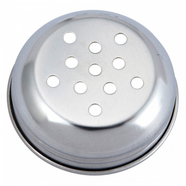 Winco G-107 6 oz. Glass Cheese Shaker with Perforated Chrome Top Winco G-107 6 oz. Glass Cheese Shaker with Perforated Chrome Top