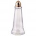 Winco G-111 1 oz. Glass Tower Shaker with Brass-Toned Top Winco G-111 1 oz. Glass Tower Shaker with Brass-Toned Top